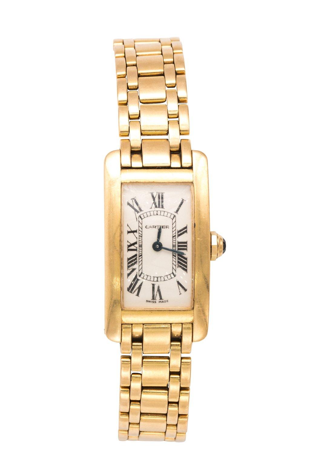 18 Carat Gold Cartier Tank Watch