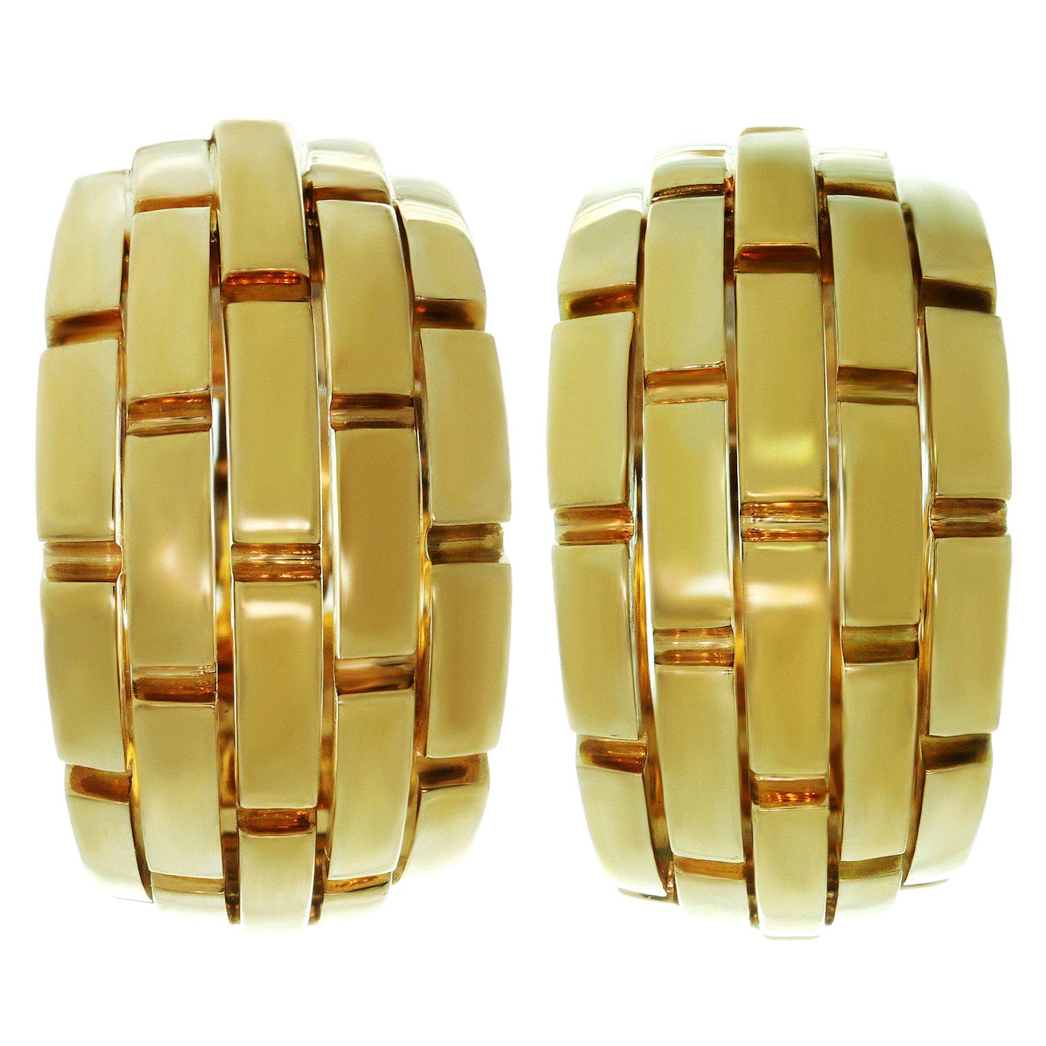 Cartier Maillon Panthere Yellow Gold Wrap Earrings