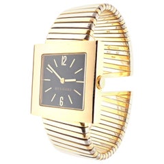 Bulgari Tubogas Quadrato Yellow Gold and Stainless Steel Bracelet Watch SQ292T