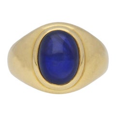 Bague vintage Monture Cartier avec saphir birman, circa 1970