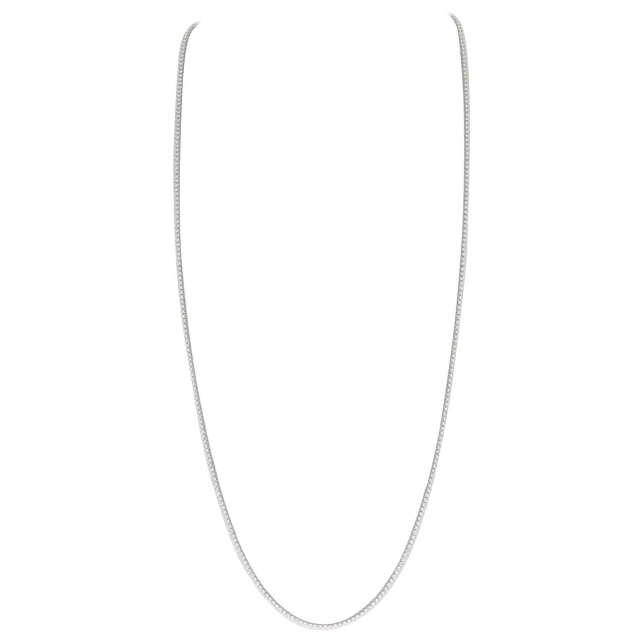 11.00 Carat GVS 349 Round Diamonds Chain Necklace/Long Necklace/Sautoir Necklace For Sale