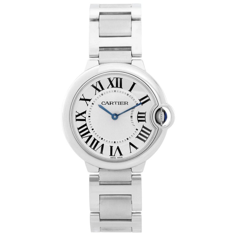 Cartier Ballon Bleu Midsize Stainless Steel Watch W69011Z4 at 1stDibs