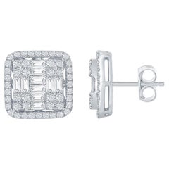 Princess Cut Earrings 2.45 Carat