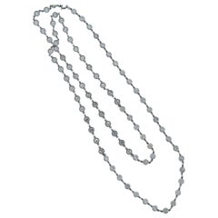 8.26 Carat Diamond-by-the-Yard Platinum Necklace