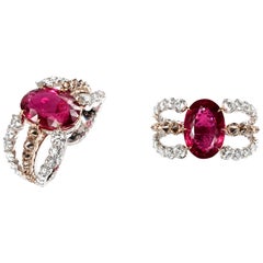 Octopus 29, 94ct Rubellite & 11, 41ct Diamonds Ring