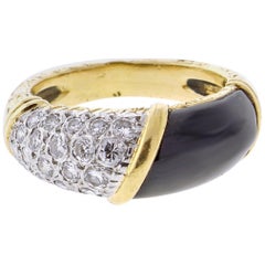 Anillo Van Cleef & Arpels con Diamante Negro y Ónix