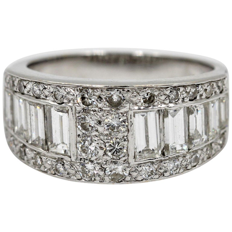Baguette Diamond Ring 14kt .50 cts Diamonds R7615 main image 1