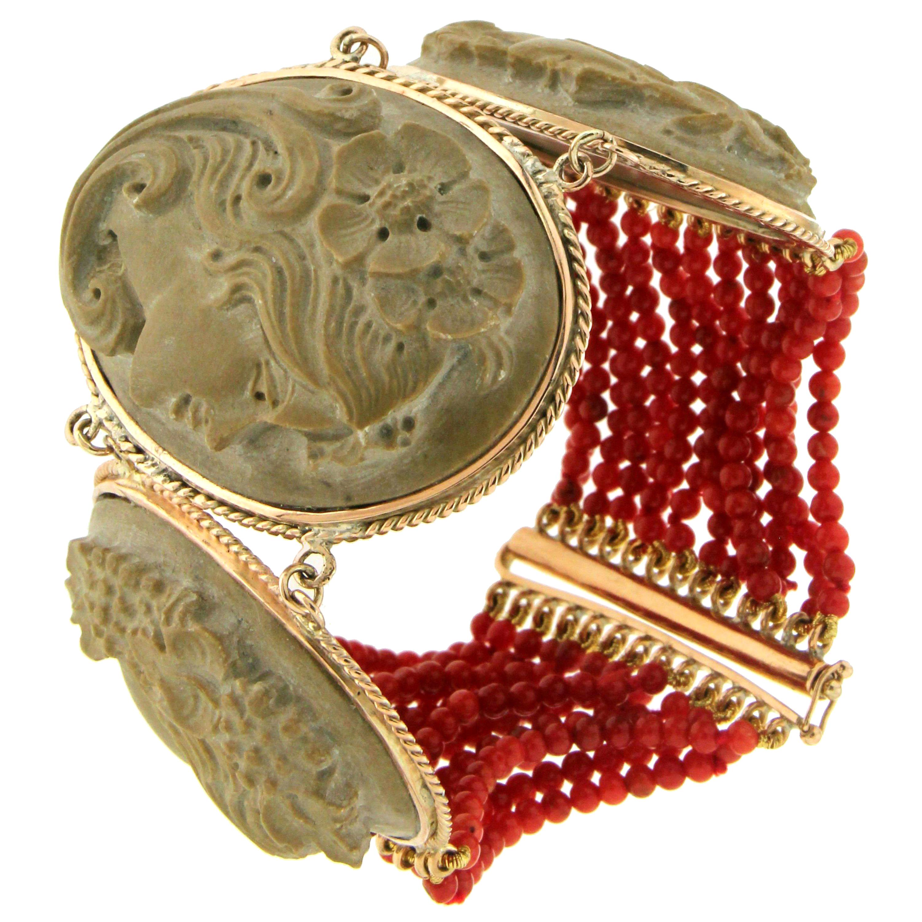 Antique Coral Bracelets 284 For Sale at 1stdibs
