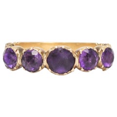 Antique Georgian Purple Paste Half-Hoop Ring