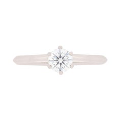 Used Tiffany & Co 0.42 Carat Diamond Solitaire Engagement Ring