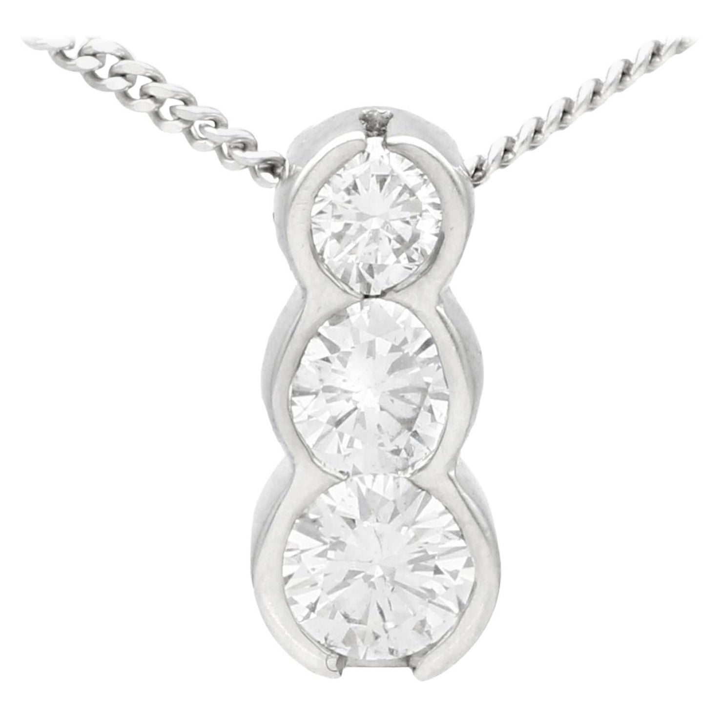Diamond Trilogy Platinum Pendant