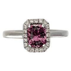 Liv 1 Carat Violet Pink Spinel Engagement Ring With Diamonds 0.16 Carat