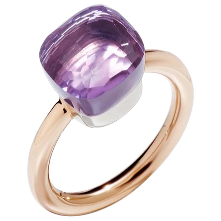 Pomellato Nudo Classic Ring in Rose Gold and Blue Topaz A 