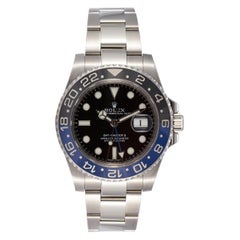 Used Rolex Stainless Steel GMT Master II 116710BLNR Ceramic Batman with Box