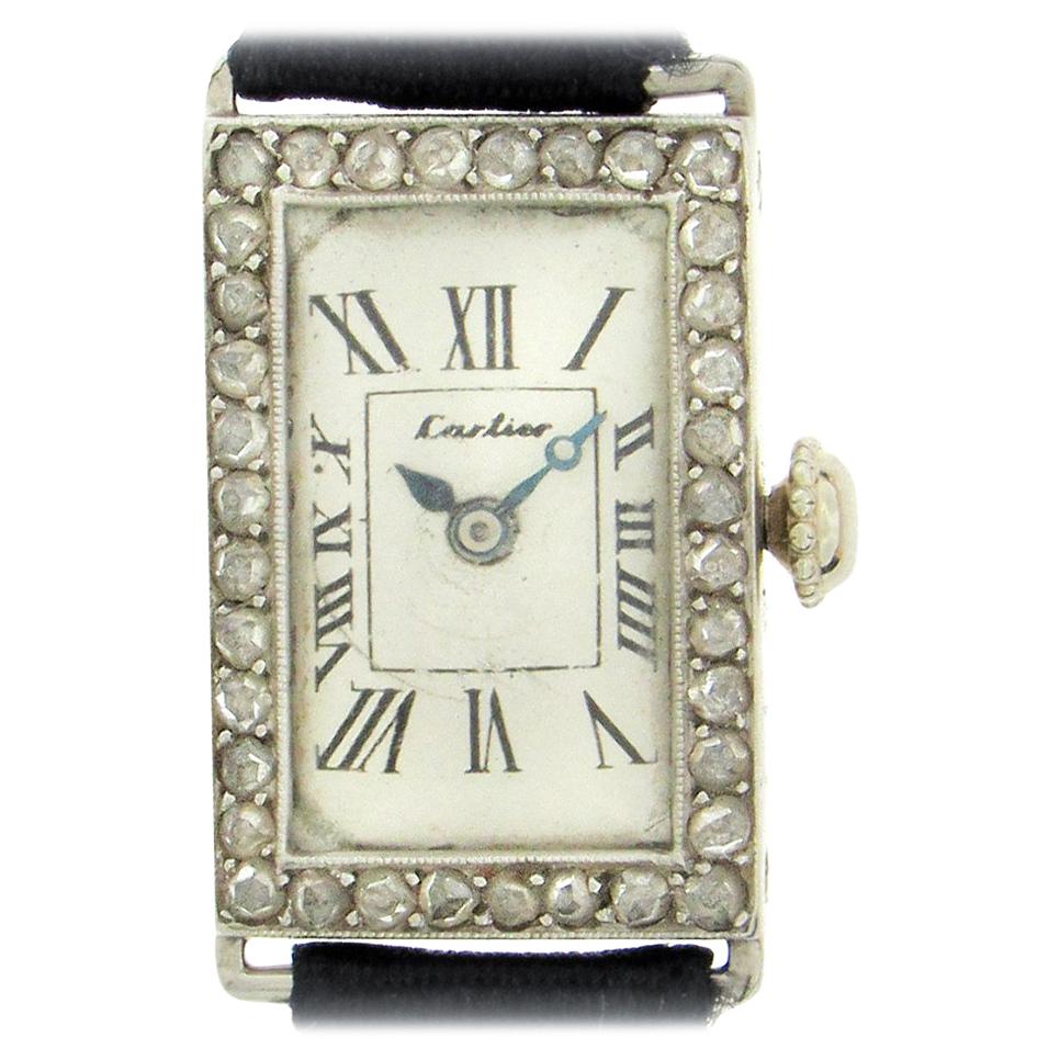 Art Deco Cartier Diamond Wristwatch