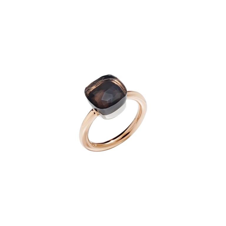 Pomellato Nudo Classic Ring in Rose Gold with Smoky Quartz AS.A110-O6-QF For Sale