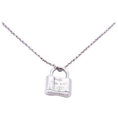 Tiffany & Co. Sterling Silver Padlock Necklace