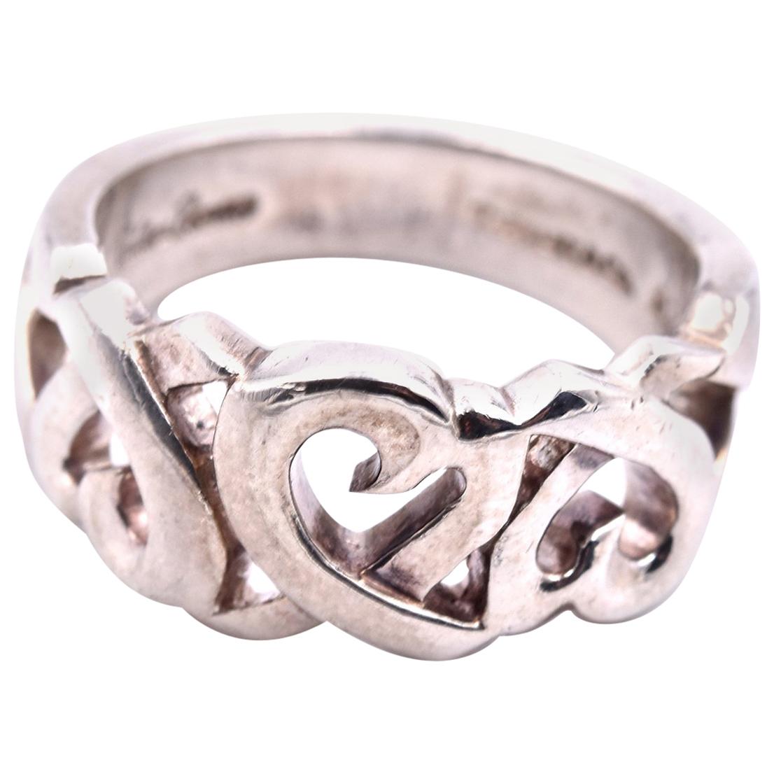Tiffany & Co. Sterling Silver Heart Band