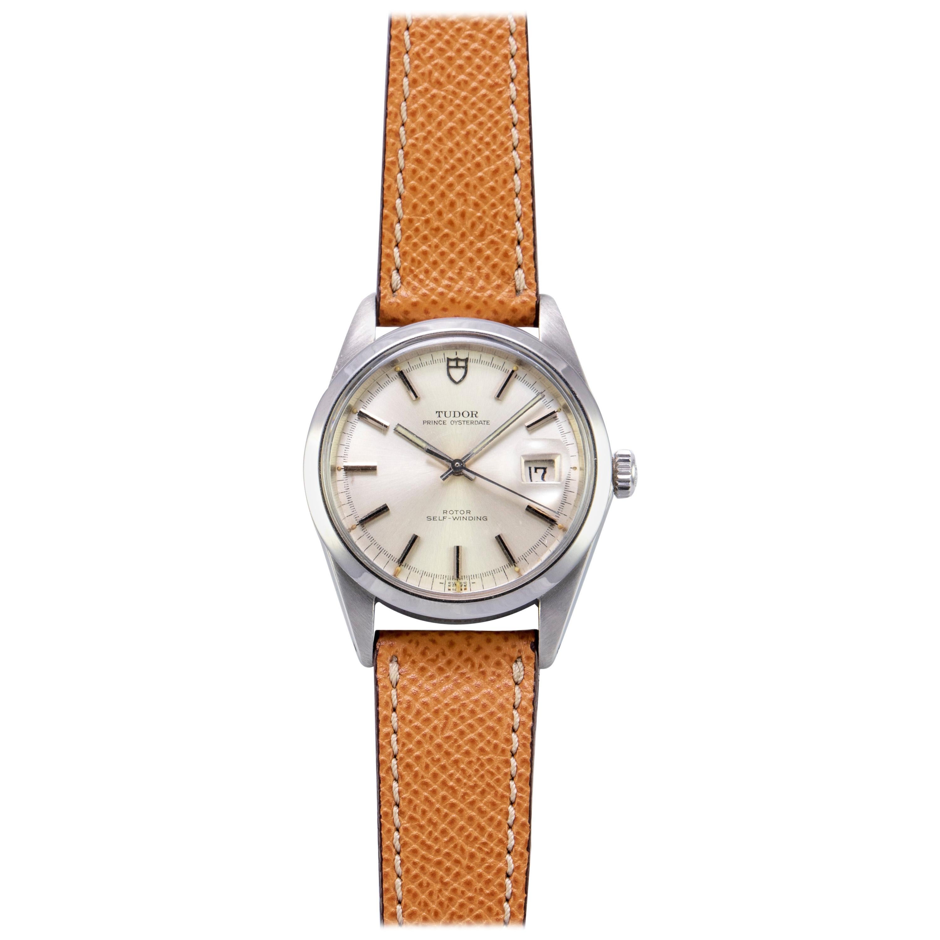 Tudor Stainless Steel Oversized Prince Oysterdate Automatic Wristwatch, 1970s For Sale