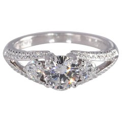 Simon G Diamond Engagement Ring 1.49 TCW .97 Center GIA Cert SI2 H Platinum  