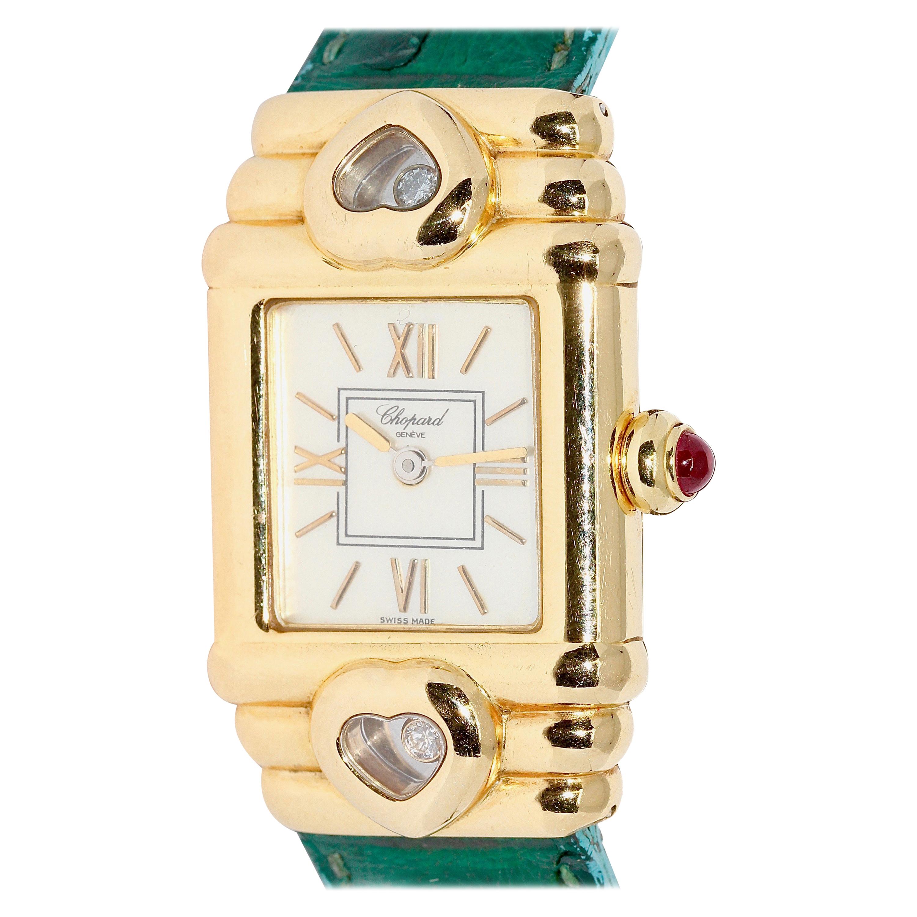 Chopard Happy Diamonds Sport 18 Karat Gold Damenuhr