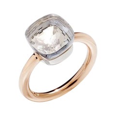 Anello Pomellato Nudo Classic in oro rosa e topazio bianco A.A110-O6-TB