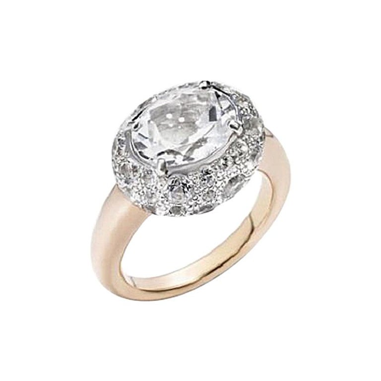 Pomellato Tabou Ring in Rose Gold with White Topaz A.A908-A-O7TB For Sale  at 1stDibs | tabou pomellato