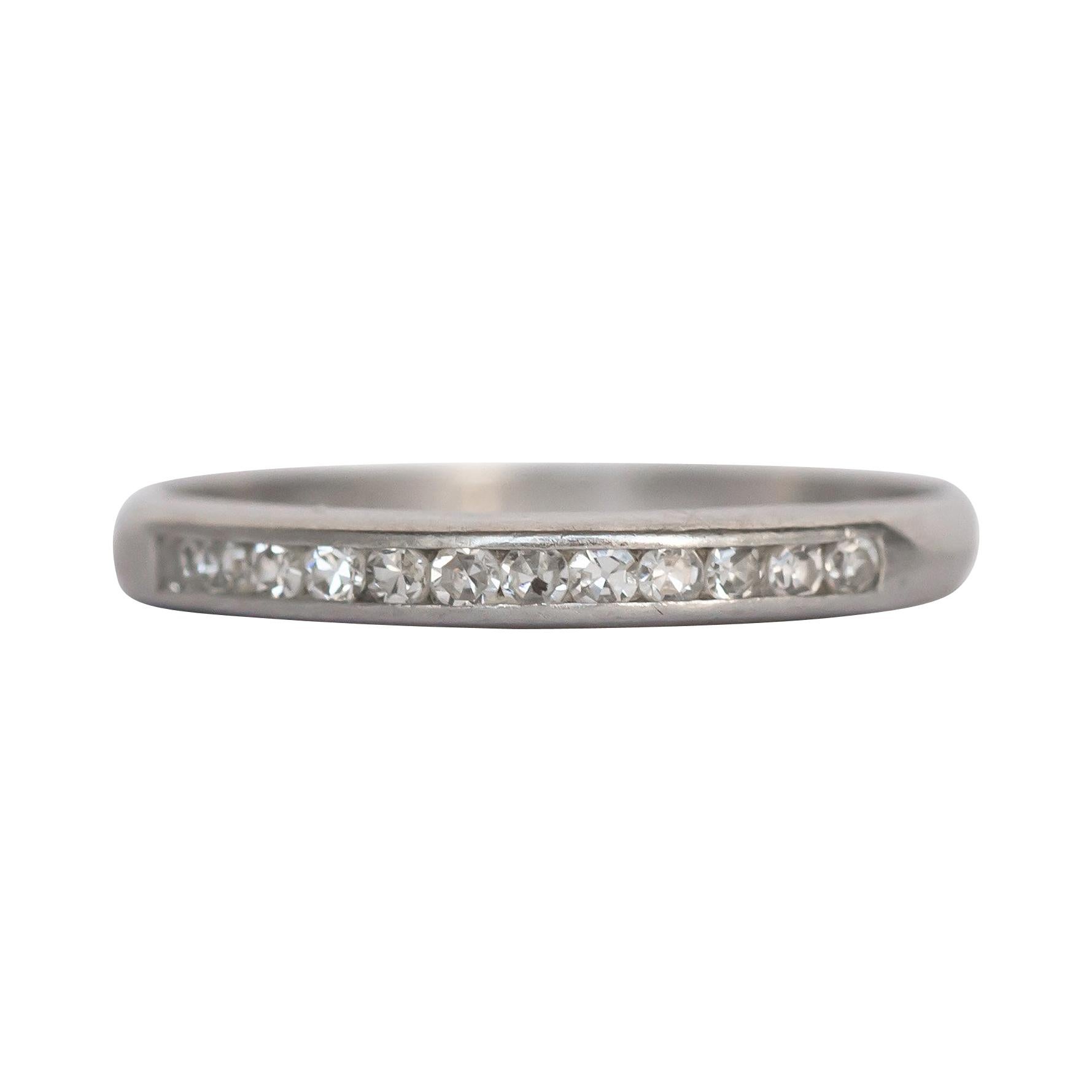 .20 Carat Total Weight Diamond Platinum Wedding Band For Sale