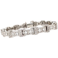 Jabel 18 Karat White Gold 5 Carat Diamond Tennis Bracelet