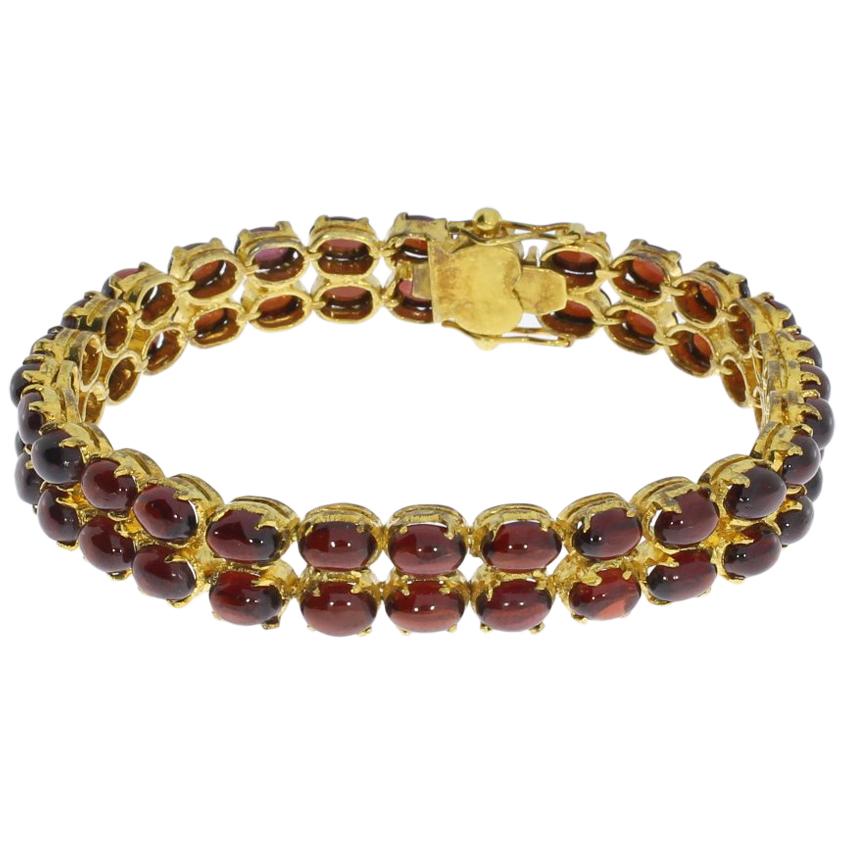 1950s Garnet Tennis Bracelet