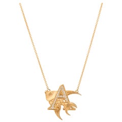 Stephen Webster Fish Tales A is for Angelfish 18K Gold and Diamond Necklace
