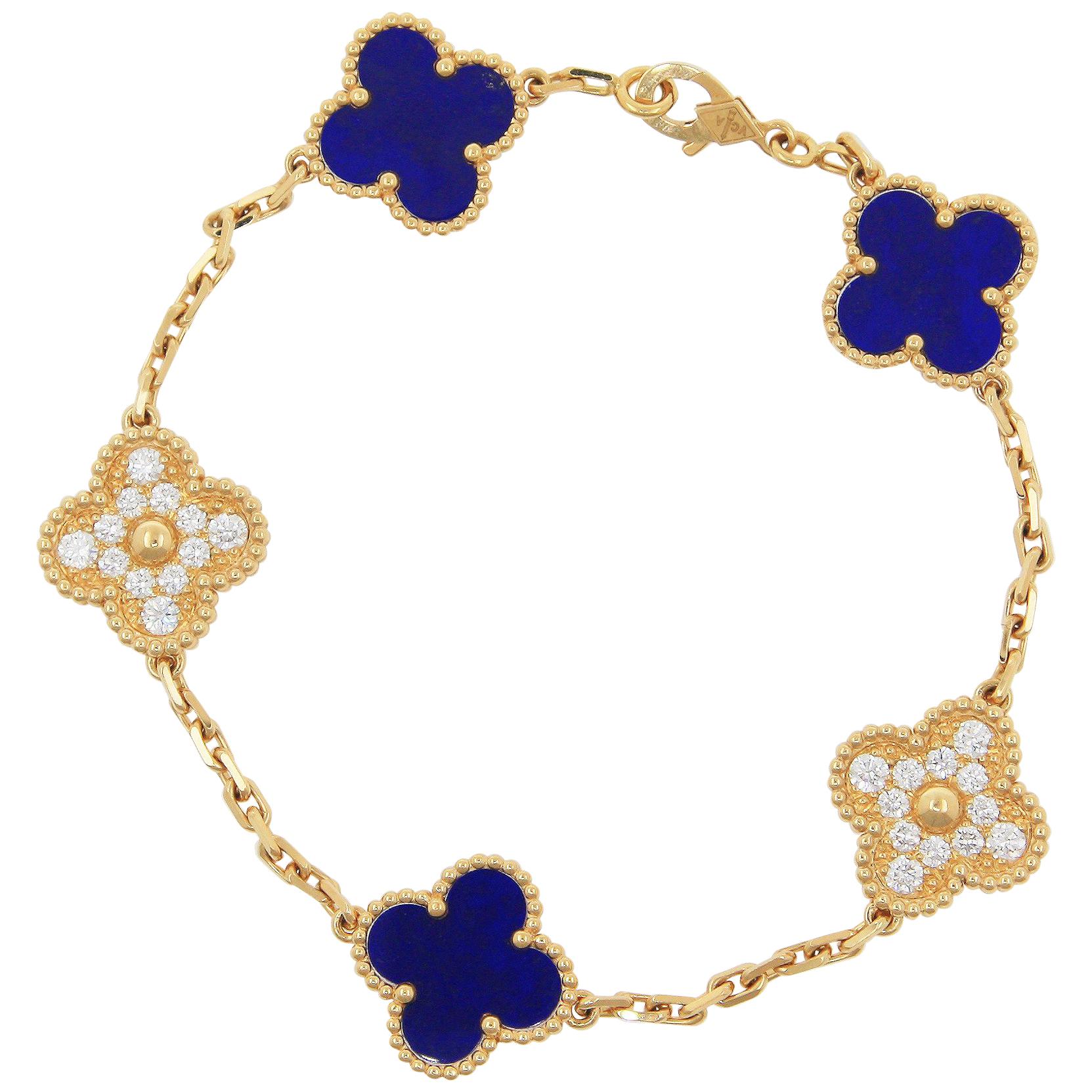 Van Cleef & Arpels Vintage Alhambra 50th Anniversary Bracelet For Sale