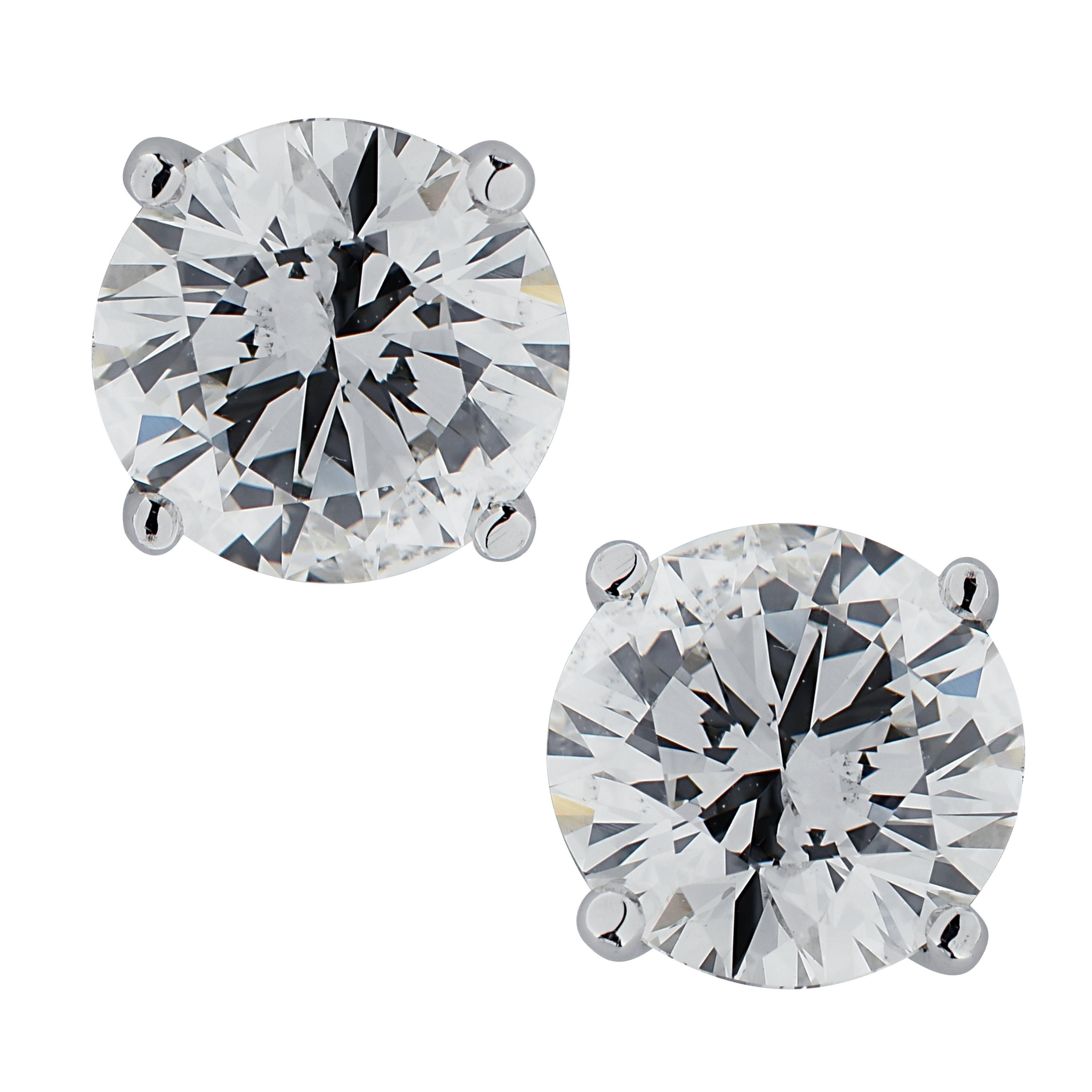 Vivid Diamonds 2.13 Carat Diamond Stud Earrings