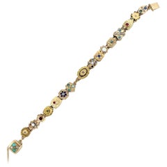 Multi-Color Gemstone Slide Bracelet