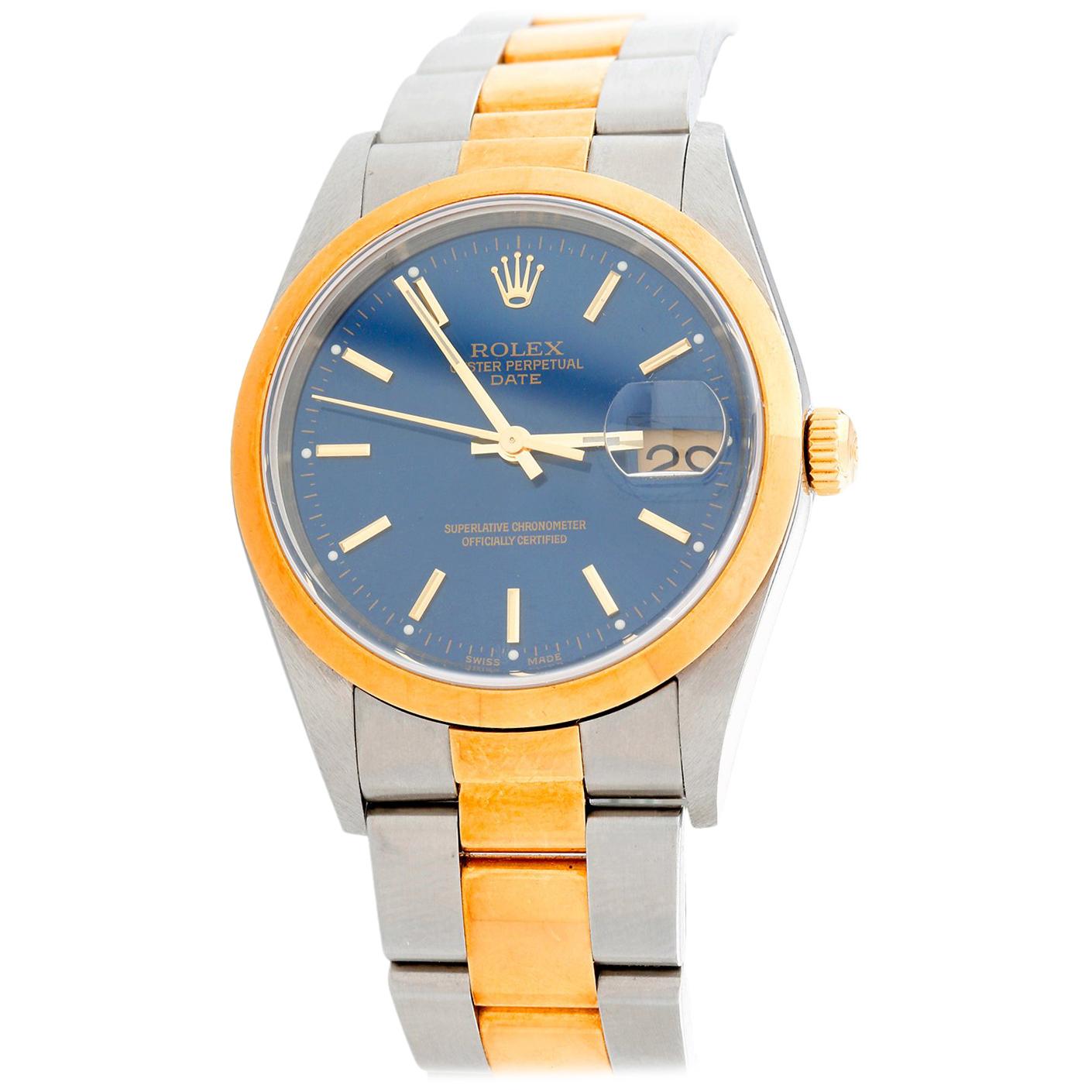 Rolex Date Men's 2-Tone Steel and Gold Watch 15203