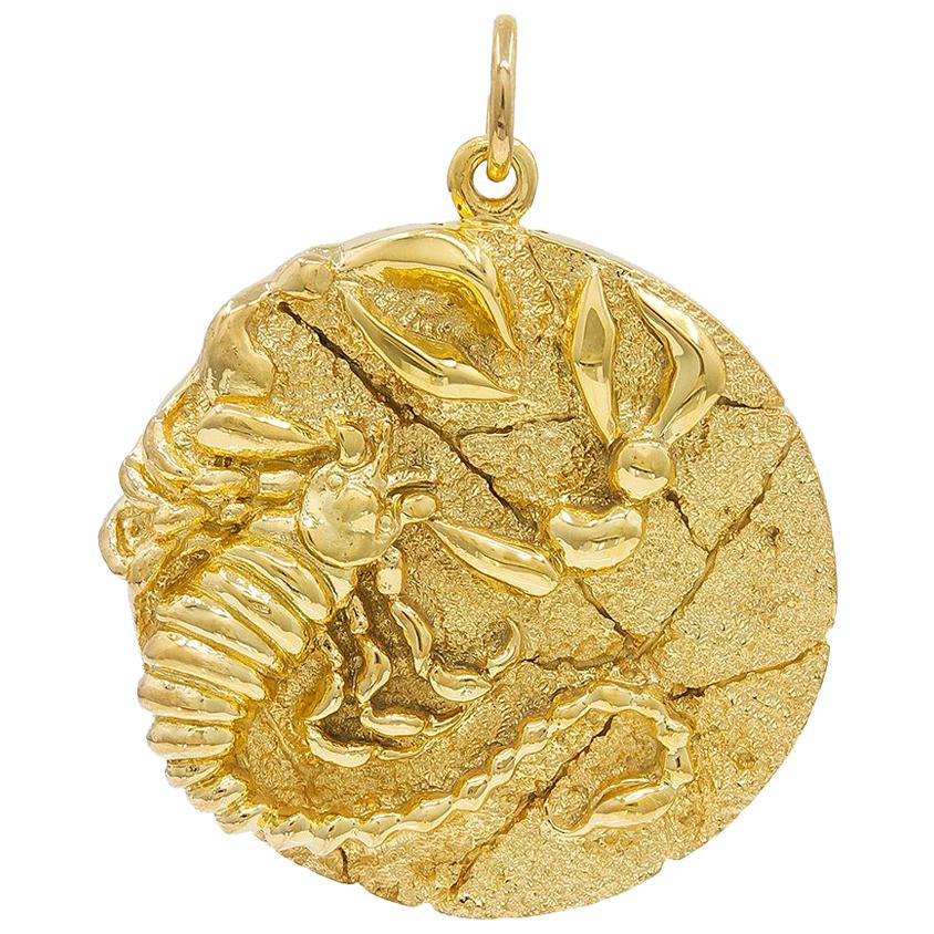 Tiffany and Co. Gold Scorpio Pendant at 