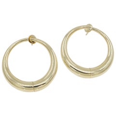 Vintage Gold Cartier Hoop Earrings