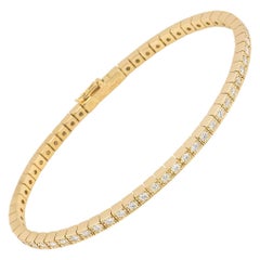 Bracelet ligne diamant Lanieres en or jaune de Cartier 1::70 carat