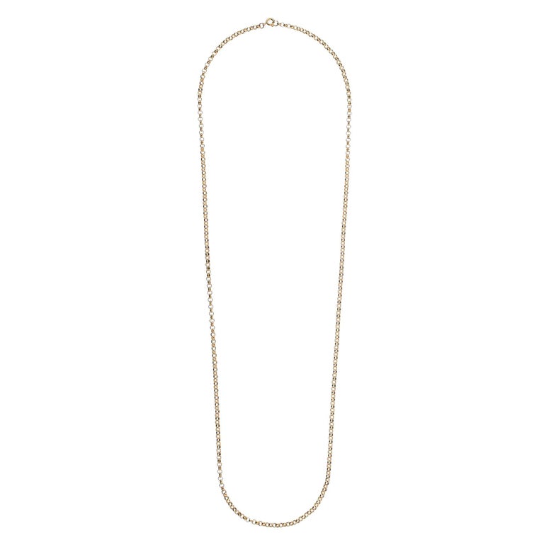 Vintage 9 Carat Yellow Gold Belcher Chain For Sale at 1stDibs | 9 carat ...