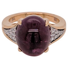 Frederic Sage 9.06 Carat Plum Tourmaline Cocktail Ring