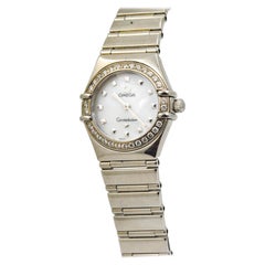Used Omega Ladies Stainless Steel Diamond Constellation Wristwatch