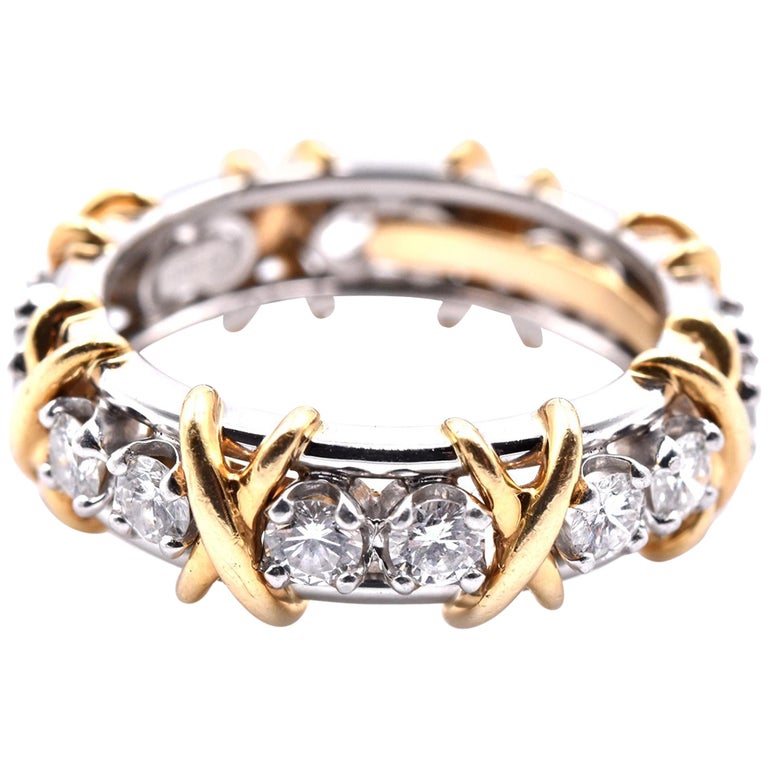 Tiffany and Co. Jean Schlumberger Sixteen Stone Ring at 1stDibs