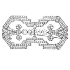 Art Deco Platinum Diamond Brooch