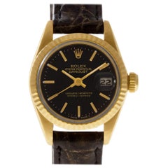 Certified Authentic Rolex Datejust 7056, Black Dial