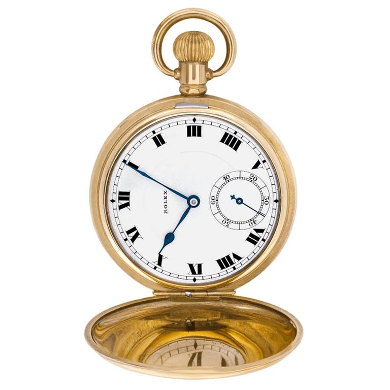 Certified Authentic Rolex Pocket Watch 2340, White Dial For Sale at 1stDibs