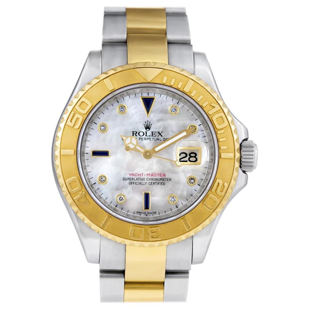 Certified Authentic Rolex Yacht-Master 16680, Gold Dial For Sale