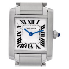 Certified Authentic Cartier Tank Francaise 3540, Gold Dial