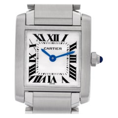 Certified Authentic Cartier Tank Francaise 3540, Gold Dial