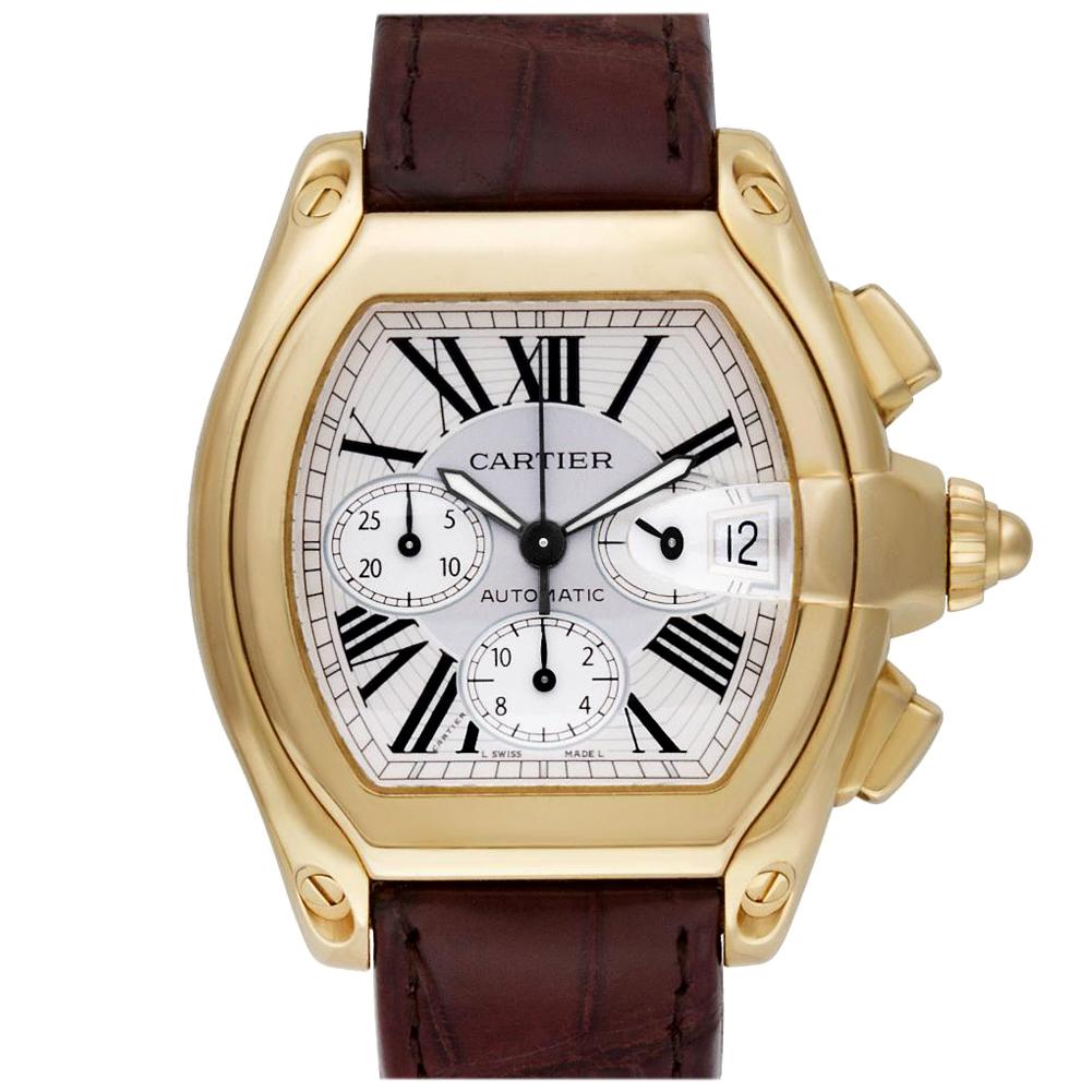 Certified Authentic Cartier Roadster 16800, Silver Dial For Sale