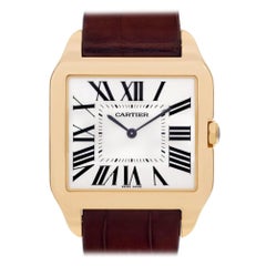 Certified Authentic, Cartier Santos Dumont 12960, Silver Dial